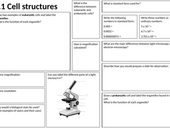 Revision learning mats-GCSE Biology (OCR Gateway) COMPLETE