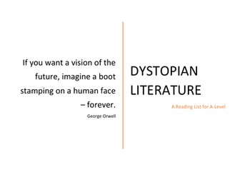 Dystopia A-Level Reading List (OCR C2)