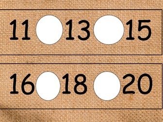 Hessian number sequencing cards