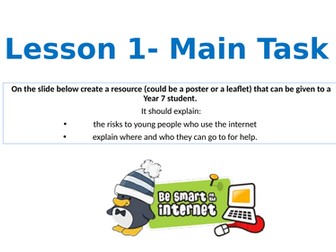 E-Safety lesson to upload onto Microsoft Teams