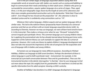 Child language development A* essays (AQA 2017 & 2018 exam papers)