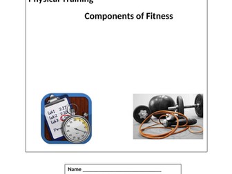 AQA GCSE PE Work booklet and teaching powerpoint for components of fitness.