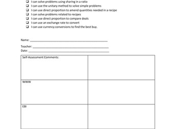 Ratio and Proportion Topic Test