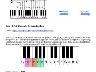 Home Learning: Keyboard Riffs - "Only Human"
