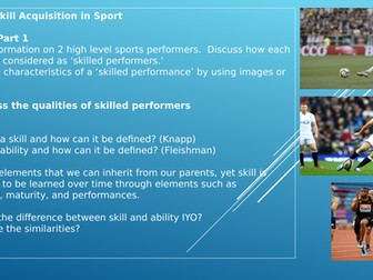 BTEC Sport Level 3 U23 Skill Acquisition