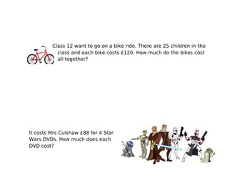 Multiplication and Division worksheet Year 3