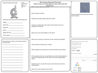 Microscope GCSE REQUIRED PRACTICAL REVISION SHEET