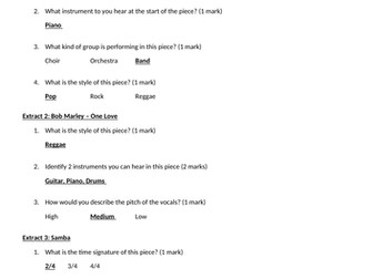 Music Baseline Assessment