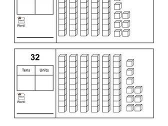 Place Value/Representing Numbers Worksheet - Base 10