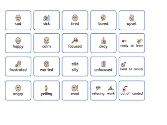 Zones of Regulation Match and Identify Tasks (Widgit)