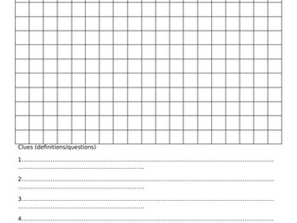 Blank KS3 Science Revision Wordsearch/Crossword