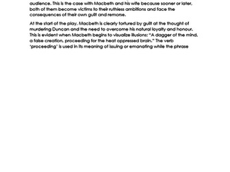 EXEMPLAR ESSAY on the theme of GUILT in 'Macbeth' GCSE 9-1 English Literature