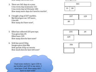 Multi-step add and subtract word problems