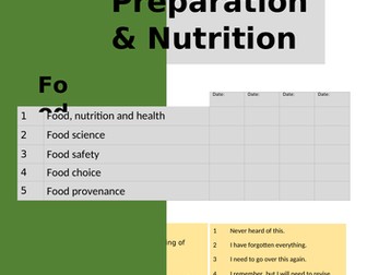 AQA Food Preparation and Nutrition Specification RAG