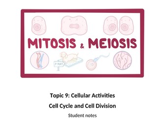 Cellular Activities Cell Cycle and Cell Division for Applied Human Biology Level 3