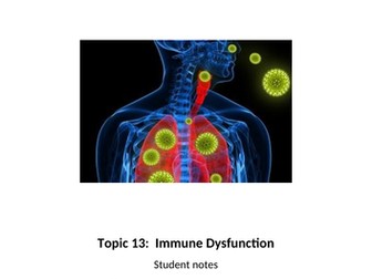 Immune Dysfunction for Applied Human Biology BTEC Level 3