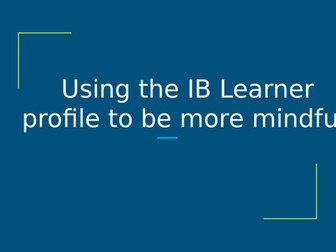 MYP Learner Profile Assembly