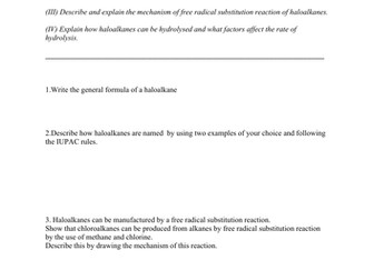 Worksheet for Unit 14 A BTEC Applied  Science Level 3