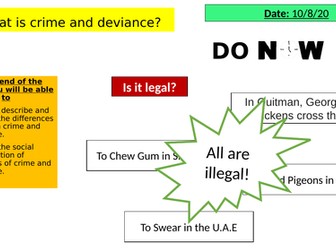 AQA GCSE Sociology: What is crime and deviance