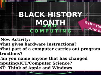 Black History Month - Computing