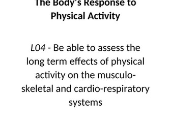 Cambridge Nationals Sports Science R043 LO4 Work Booklet