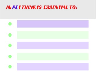 Essential Agreements in Physical Education