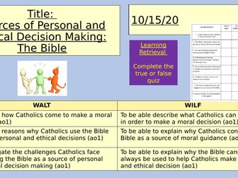 Sources of Personal and Ethical Decision Making