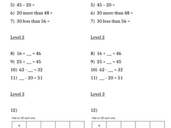 Adding 10s with dienes - Year 2