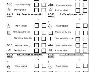 Marking and Self Assessment