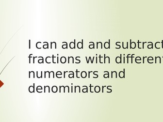 Adding and subtracting fractions ppt.
