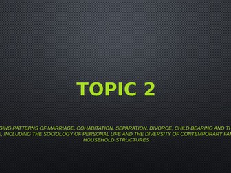 Topic Families A Level Sociology- Individualisation Thesis
