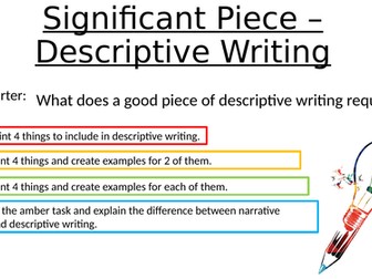 Descriptive vs Narrative Writing