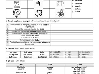 French Food (9 worksheets)