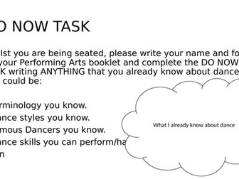 Dancing at Desks! Covid adapted classroom SOW practical