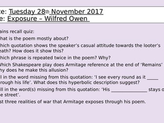 Exposure - Wilfred Owen