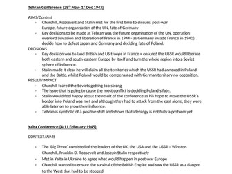 A-Level History: Cold War Full Notes Pack