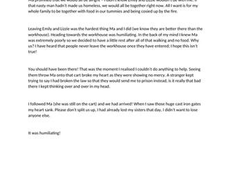 Diary entry - Street Child - Jim Jarvis at the start