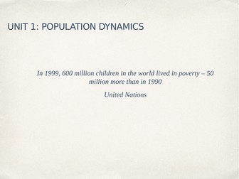 IGCSE GEOGRAPHY POPULATION DYNAMICS