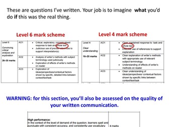 Free AQA GCSE English Literature 8702 paper 2: exam questions