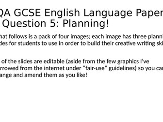 Planning a Descriptive Response to AQA English Paper 1, Question 5