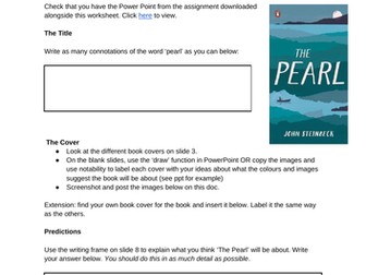 The Pearl - John Steinbeck SOW