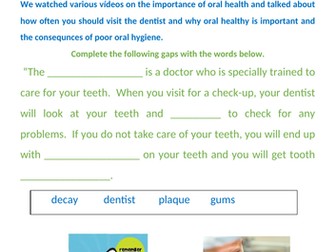 OCN EL3 Dental hygiene worksheets