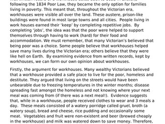 Workhouses balanced argument