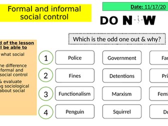 AQA GCSE Sociology: Social control and crime