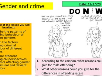 AQA GCSE Sociology: Gender and crime