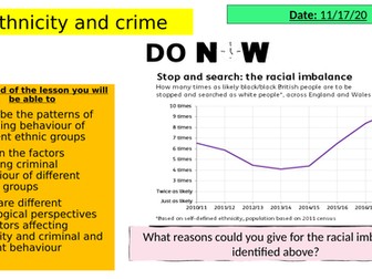 AQA GCSE Sociology: Ethnicity and crime