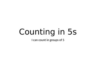 Counting in 5s Minecraft PPT Year 1 / 2