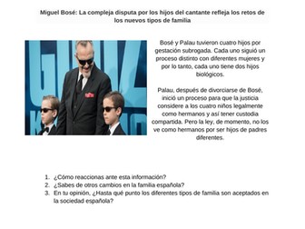 Speaking Card: Los valores tradicionales y modernos