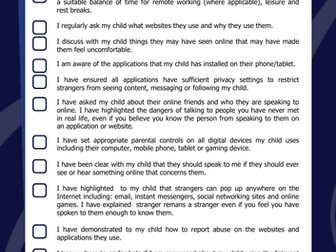 Online Safety Parent Checklist