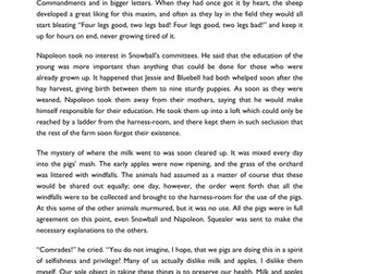 Animal Farm: Chapter 3